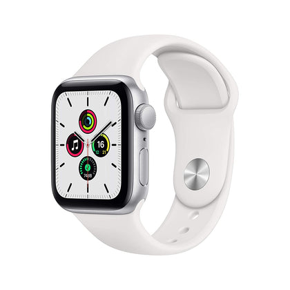 New Apple Watch SE (GPS, 40mm) - Silver Aluminum Case with White Sport Band-Let’s Talk Deals!