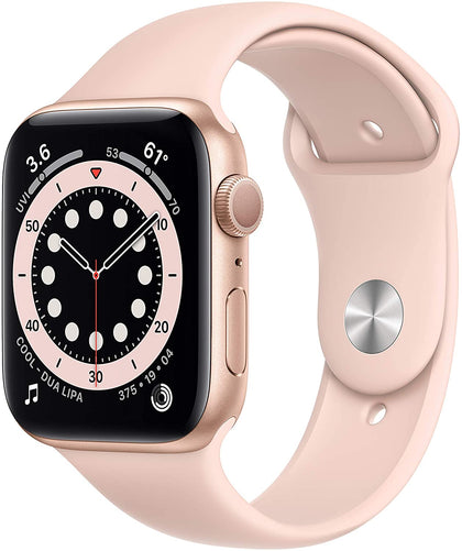 New Apple Watch Series 6 (GPS, 44mm) - Gold Aluminum Case with Pink Sand Sport Band-Let’s Talk Deals!