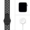 New Apple Watch Nike SE (GPS 44mm) Silver Aluminium Case  - Pure Platinum Black Nike Sport Band