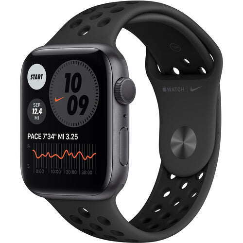 New Apple Watch SE (GPS, 44mm) - Space Gray Aluminum Case with Black Sport Band