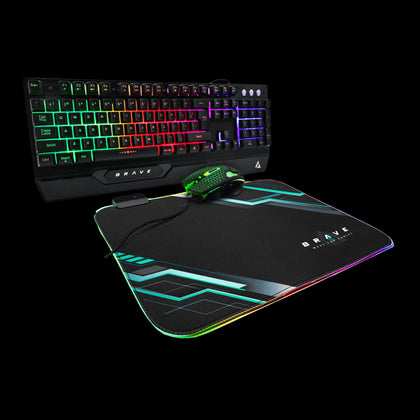 BRAVE BRV84 - KEYBOARD, MOUSE & MOUSE PAD COMBO FOR GAMING