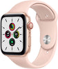 New Apple Watch SE (GPS + Cellular, 44mm) - Gold Aluminum Case with Pink Sand Sport Band