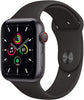New Apple Watch SE (GPS + Cellular, 44mm) - Space Gray Aluminum Case with Black Sport Band