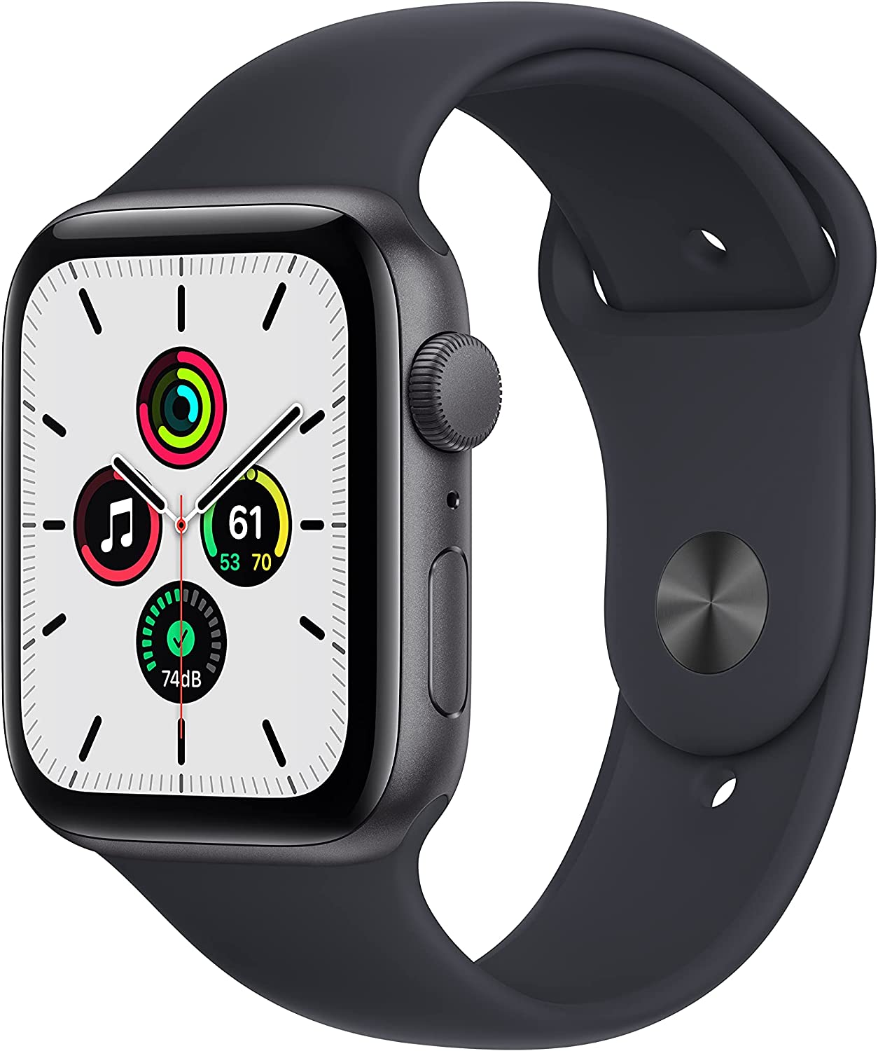New Apple Watch SE (GPS, 44mm) - Space Gray Aluminium Case with Midnight Sport Band