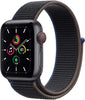 New Apple Watch SE (GPS + Cellular, 40mm) - Space Gray Aluminum Case with Charcoal Sport Loop