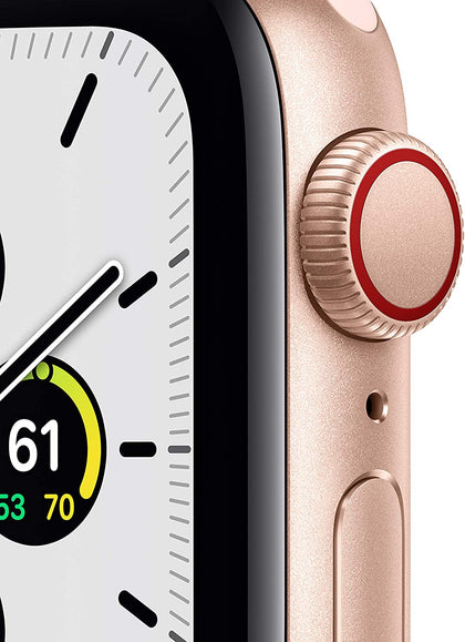 New Apple Watch SE (GPS + Cellular, 40mm) - Gold Aluminum Case with Pink Sand Sport Band-Let’s Talk Deals!