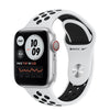 Apple Watch Series 6 Nike GPS + Cellular, 44mm Silver Aluminium Case with Pure Platinum/Black