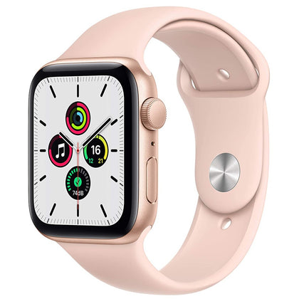 New Apple Watch SE (GPS, 44mm) - Gold Aluminium Case with Pink Sand Sport Band-Let’s Talk Deals!